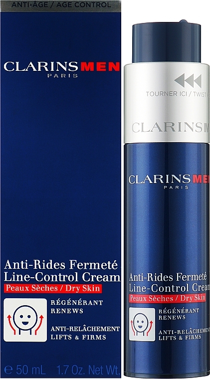 Anti-Aging Cream for Dry Skin - Clarins Men Line-Control Cream For Dry Skin — photo N2