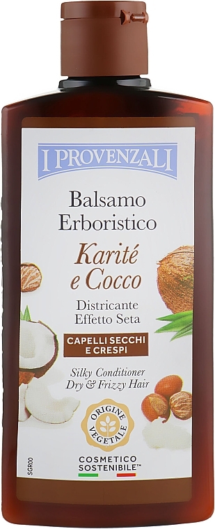 Shea Butter & Coconut Silk Conditioner for Dry & Normal Hair - I Provenzali Karite — photo N2