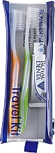 Fragrances, Perfumes, Cosmetics Set, option 1 - Royal Denta Travel Kit Silver (toothbrush/2pcs + toothpaste/20g + cosmetic bag/1pc)