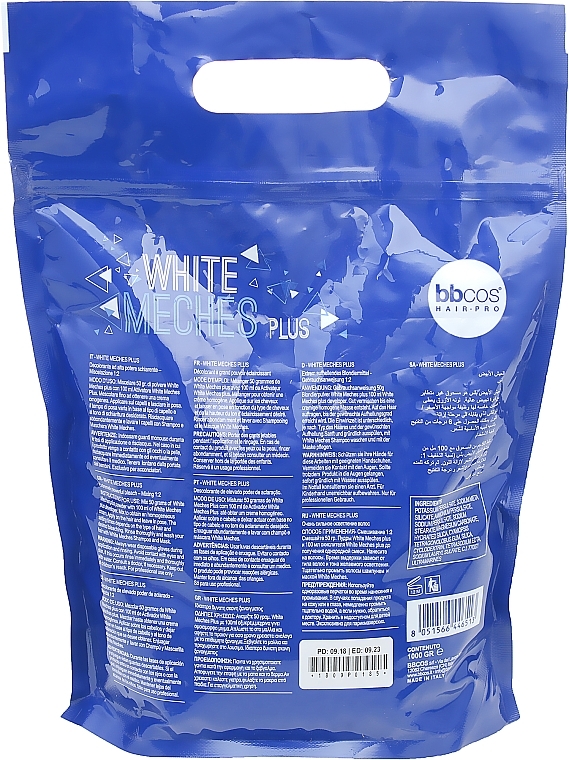 Bleaching Powder, bag - BBcos White Meches Plus Bleaching Powder — photo N5