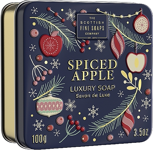 Soap in Metal Box - Scottish Fine Soaps Spiced Apple Luxury Soap — photo N2