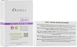 Olive Oil Face & Body Soap "Lavender" - Olivella Face And Body Bar Soap Lavender — photo N3