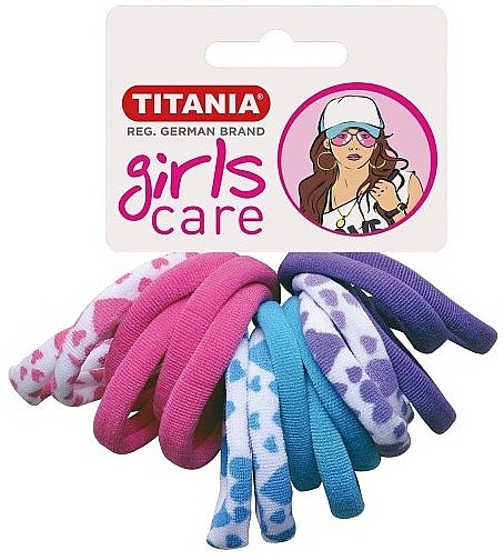 Elastic Hair Bands, 4 cm, 16 pcs, multicolored - Titania Girls Care — photo N7