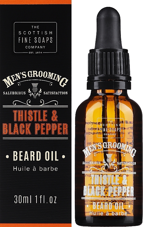 Beard Oil - Scottish Fine Soaps Men's Thistle & Black Pepper Beard Oil — photo N2