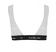 Cotton Sport Top with Deep Neckline PS015, grey - Passion — photo N2