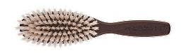 Fragrances, Perfumes, Cosmetics Oval Walnut Hairbrush with White Boar Bristles - 3ME Maestri Prestige