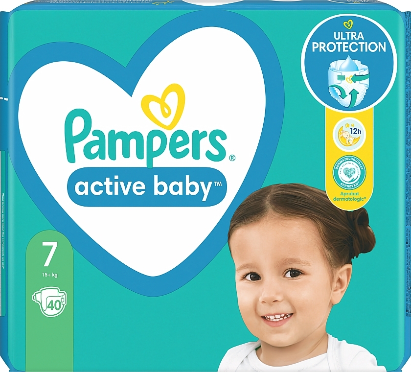 Diapers 'Active Baby' 7 (15 + kg), 40 pcs - Pampers — photo N13