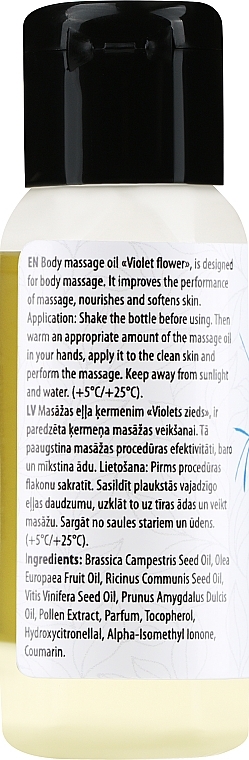 Violet Flower Body Massage Oil - Verana Body Massage Oil — photo N2