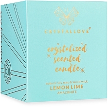 Amazonite, Lemon & Lime Soy Candle - Crystallove Soy Candle with Amazonite Lemon Lime — photo N7