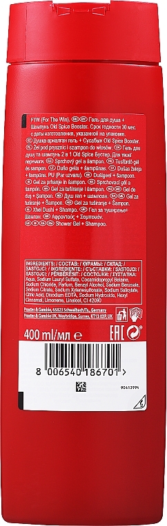 3-in-1 Shampoo & Shower Gel - Old Spice Booster Shower Gel + Shampoo 3 in 1 — photo N2