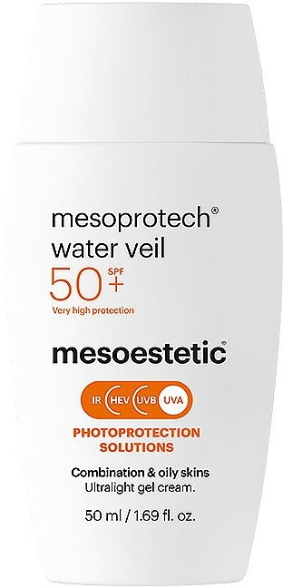 Sunscreen Face Emulsion - Mesoestetic Mesoprotech Water Veil SPF 50+ — photo N1