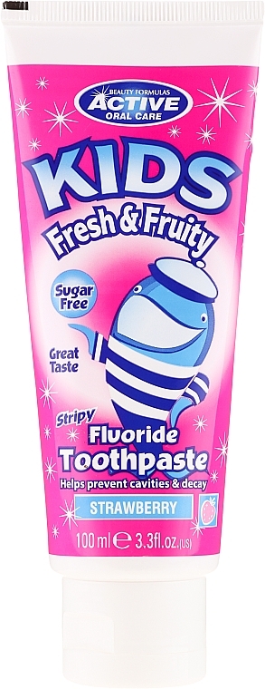 Sugar-free Kids Toothpaste with Strawberry Scent - Beauty Formulas Active Oral Care — photo N1