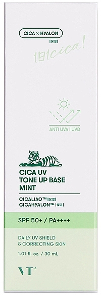 Makeup Base - VT Cosmetics Cica Uv Tone Up Base Mint — photo N1