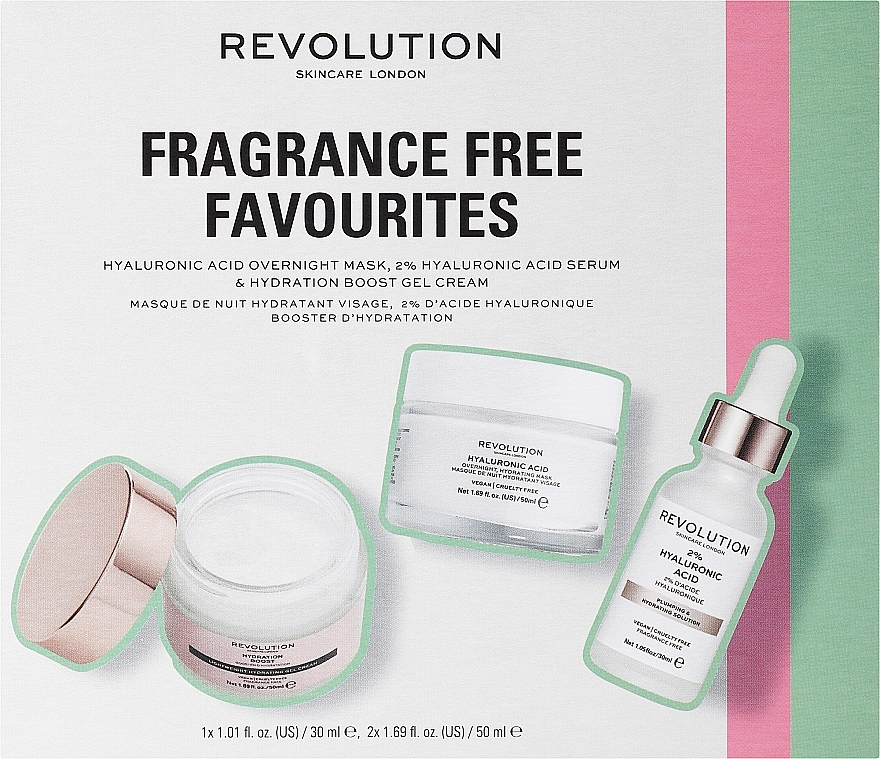 Set - Revolution Skincare Fragrance Free Favourites Collection (ser/30ml + cr/50ml + mask/50ml) — photo N1