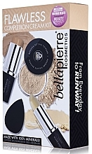 Fragrances, Perfumes, Cosmetics Makeup Set - Bellapierre Flawless Complexion Cream Kit (concealer/3.5g + foundation/10g + powder/4g + sponge/1ps.)