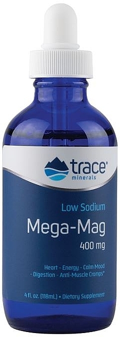 Liquid Magnesium Dietary Supplement - Trace Minerals Mega-Mag, 400 mg — photo N1