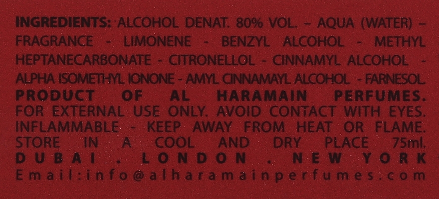 Al Haramain Belle Rouge - Eau de Parfum — photo N3