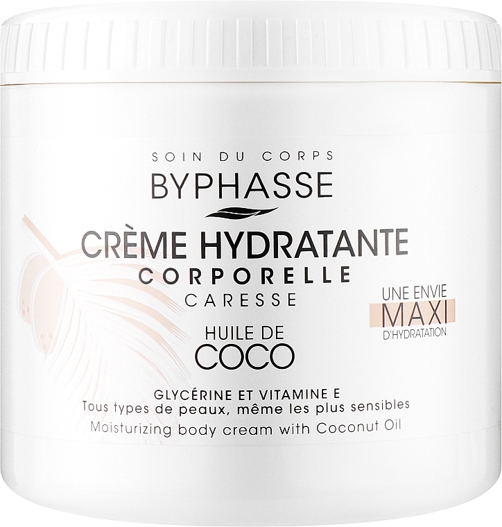 Hydrating Body Cream with Coconut Oil - Byphasse Body Moisturizer Cream With Coconut Oil — photo N1