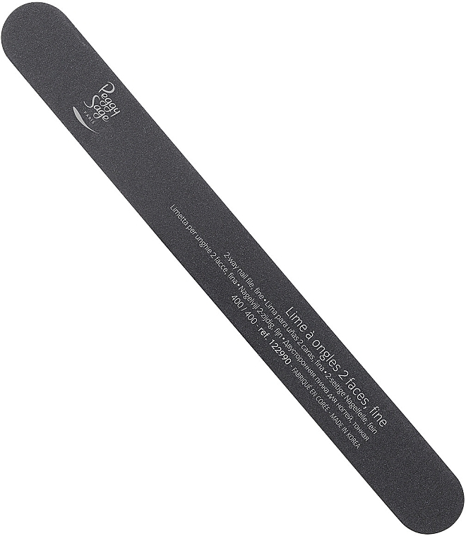 Dual Nail File, 400/400, black - Peggy Sage 2-Way Washable Nail File Black — photo N2