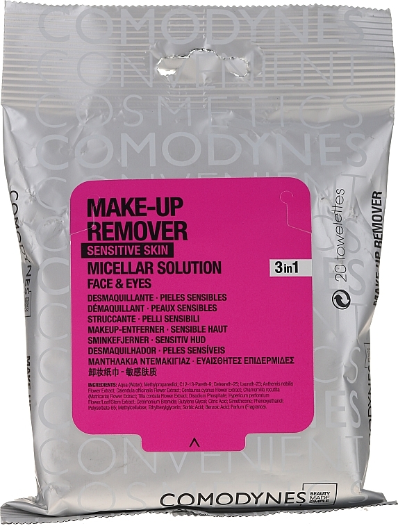 Micellar Makeup Remover Wipes for Sensitive Skin - Comodynes Make-Up Remover Sensitive Skin — photo N2