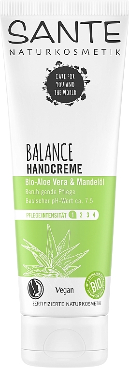 Balancing Hand Cream 'Aloe & Almond' - Sante Balance Aloe Vera & Almond Oil Hand Cream — photo N1