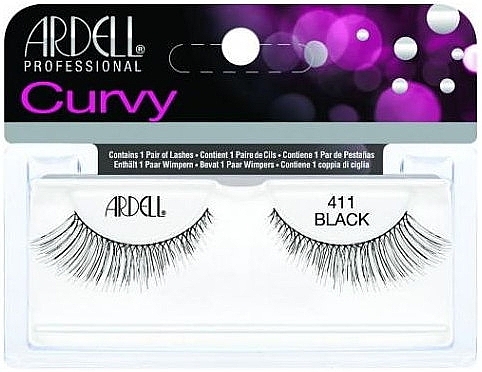 False Lashes - Ardell Curvy Lash Black 411 — photo N3