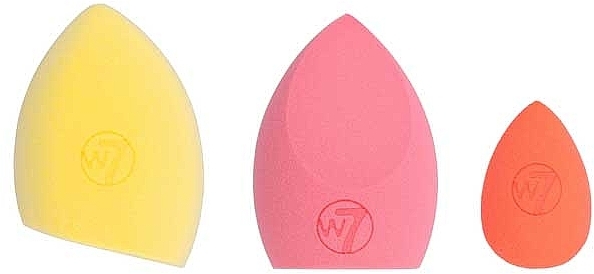 Makeup Sponge Set, 3 pcs. - W7 Glow Getter Neon Beauty Sponge Trio — photo N10