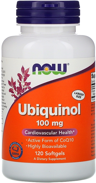 Capsules "Ubiquinol", 100mg - Now Foods Ubiquinol 100mg Softgels — photo N1