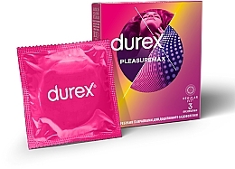 Condoms, 3 pcs - Durex Pleasuremax — photo N1