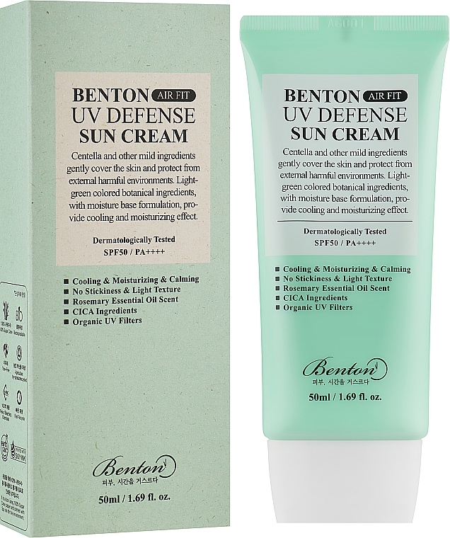 Sunscreen - Benton Air Fit UV Defense Sun Cream SPF50+/PA++++ — photo N4