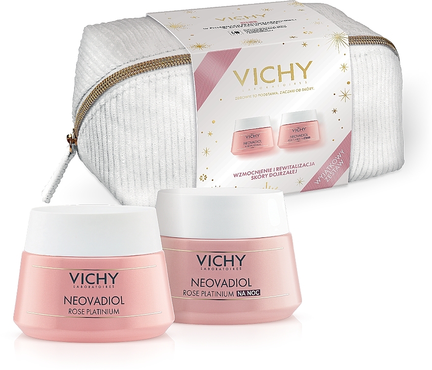 Face Care Kit - Vichy Neovadiol Rose Platinium (night/cr/50ml + day/cr/50ml + pouch) — photo N1