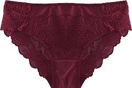 Lace Bikini Panties 'Figi', 1 pc, burgundy - Moraj — photo N4