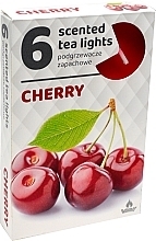 Fragrances, Perfumes, Cosmetics Cherry Tealights, 6 pcs - Admit Scented Tea Light Cherry