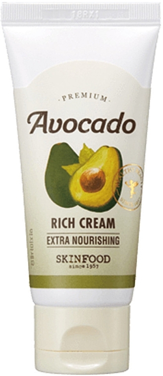 Avocado Extract Face Cream for Chapped and Dry Skin - SkinFood Premium Avocado Rich Cream — photo N1