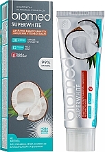 Fragrances, Perfumes, Cosmetics Strengthening Toothpaste "Superwhite" - Biomed Superwhite