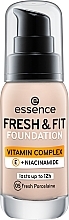 Fragrances, Perfumes, Cosmetics Foundation - Essence Fresh & Fit Vitamin Complex Foundation