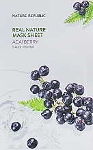 Fragrances, Perfumes, Cosmetics Acai Berry Sheet Mask - Nature Republic Real Nature Acai Berry Mask Sheet