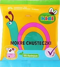 Wet Multifunctional Wipes for Kids, snail - Kidi Wet Multifunctional Wipes — photo N2