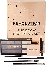 Fragrances, Perfumes, Cosmetics Brow Set - Makeup Revolution The Brow Sculpting Set (soap/styler/5g + gel/brow/4.5ml + br/pen/1.15g + br/palette/2.6g + accessories)