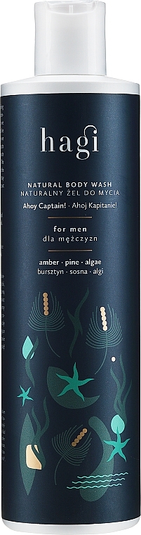 Men Natural Shower Gel - Hagi Ahoy Captain Natural Body Wash — photo N1