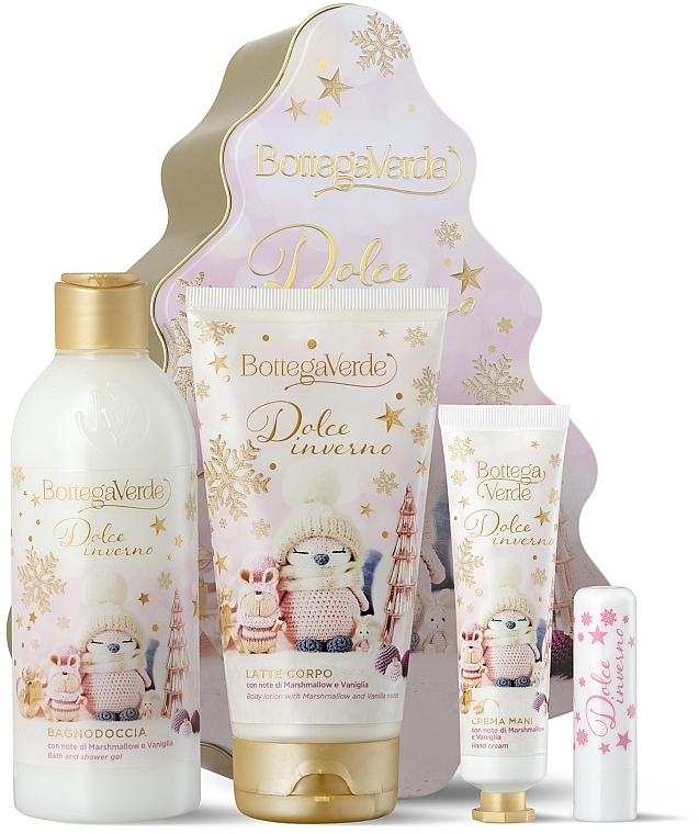 Set - Bottega Verde Dolce Inverno (sh/gel/250ml + b/lot/150ml + h/cr/30ml + lip/balm/4g) — photo N1