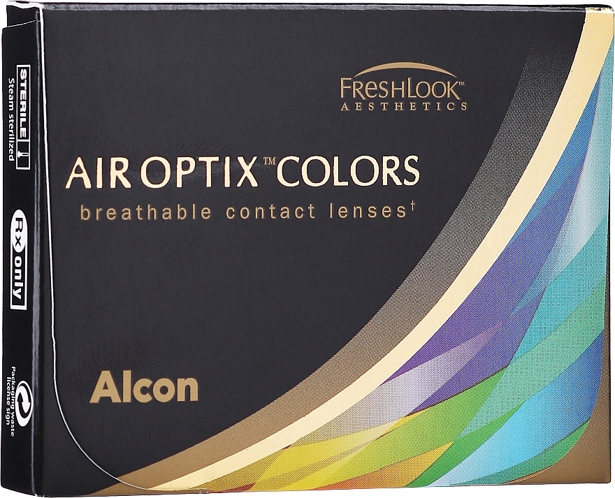 Color Contact Lenses, 2pcs, gemstone green - Alcon Air Optix Colors — photo N1