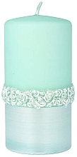 Fragrances, Perfumes, Cosmetics Decorative Candle, 7x14 cm, mint - Artman Bella