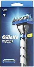 Razor with 1 Refill Cartridge - Gillette Mach 3 Turbo 3D Motion — photo N1