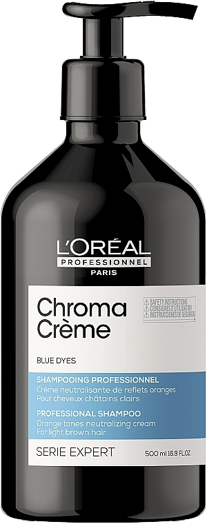 Blue Pigment Cream Shampoo - L'Oreal Professionnel Serie Expert Chroma Creme Professional Shampoo Blue Dyes — photo N5