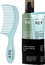 Fragrances, Perfumes, Cosmetics Set - REF Fiber Mouse & Curl Cream Duo (h/mousse/250ml + h/cr/150ml + comb)