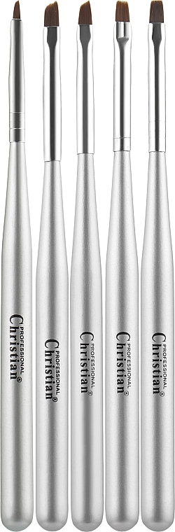 Nail Art Brush Set, 5 pcs - Christian — photo N1