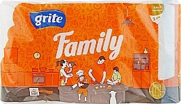 Paper Towels "Family", 2 layers, 83 sheets, 2 rolls - Grite — photo N4