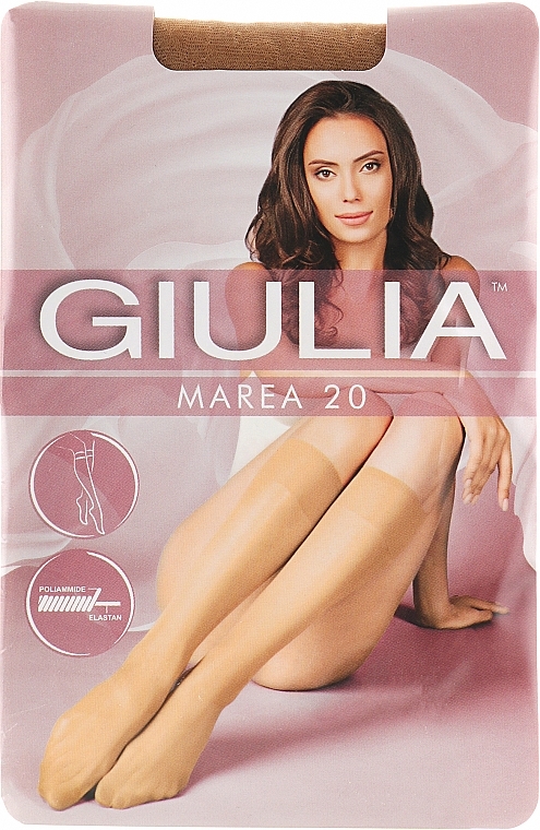 Women Knee Socks "Marea Gambaletto" 20 Den, daino - Giulia — photo N3