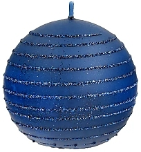 Fragrances, Perfumes, Cosmetics Decorative Candle, Sphere, blue, 10 cm - Artman Andalo